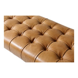 Wyatt Brown Leather Bench - Ornate Home