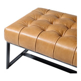Wyatt Brown Leather Bench - Ornate Home