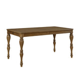 Wyatt Brown/Weathered White/Gray 5-Piece Counter Height Dining Table Set - Ornate Home