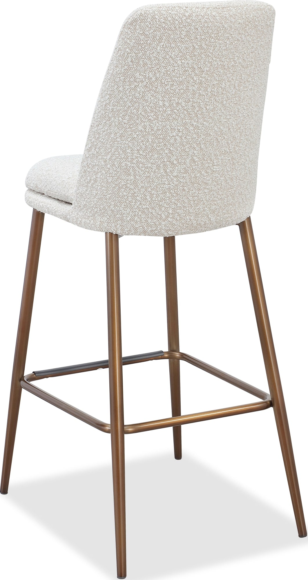 Wyatt Ricotta/Bronze Upholstered Bar Stool (Set of 2) - Ornate Home