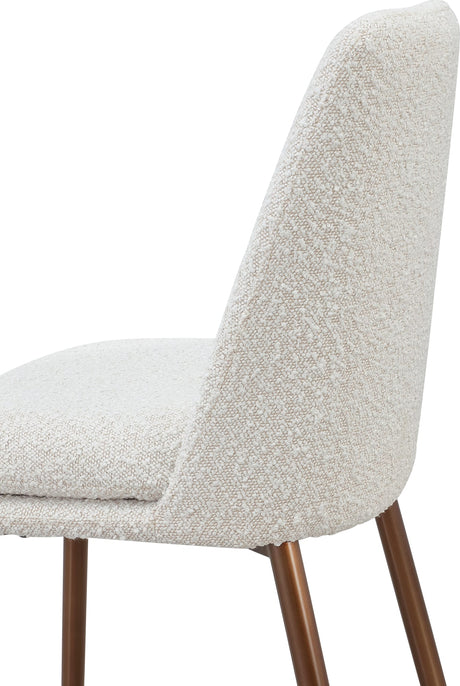 Wyatt Ricotta/Bronze Upholstered Bar Stool (Set of 2) - Ornate Home