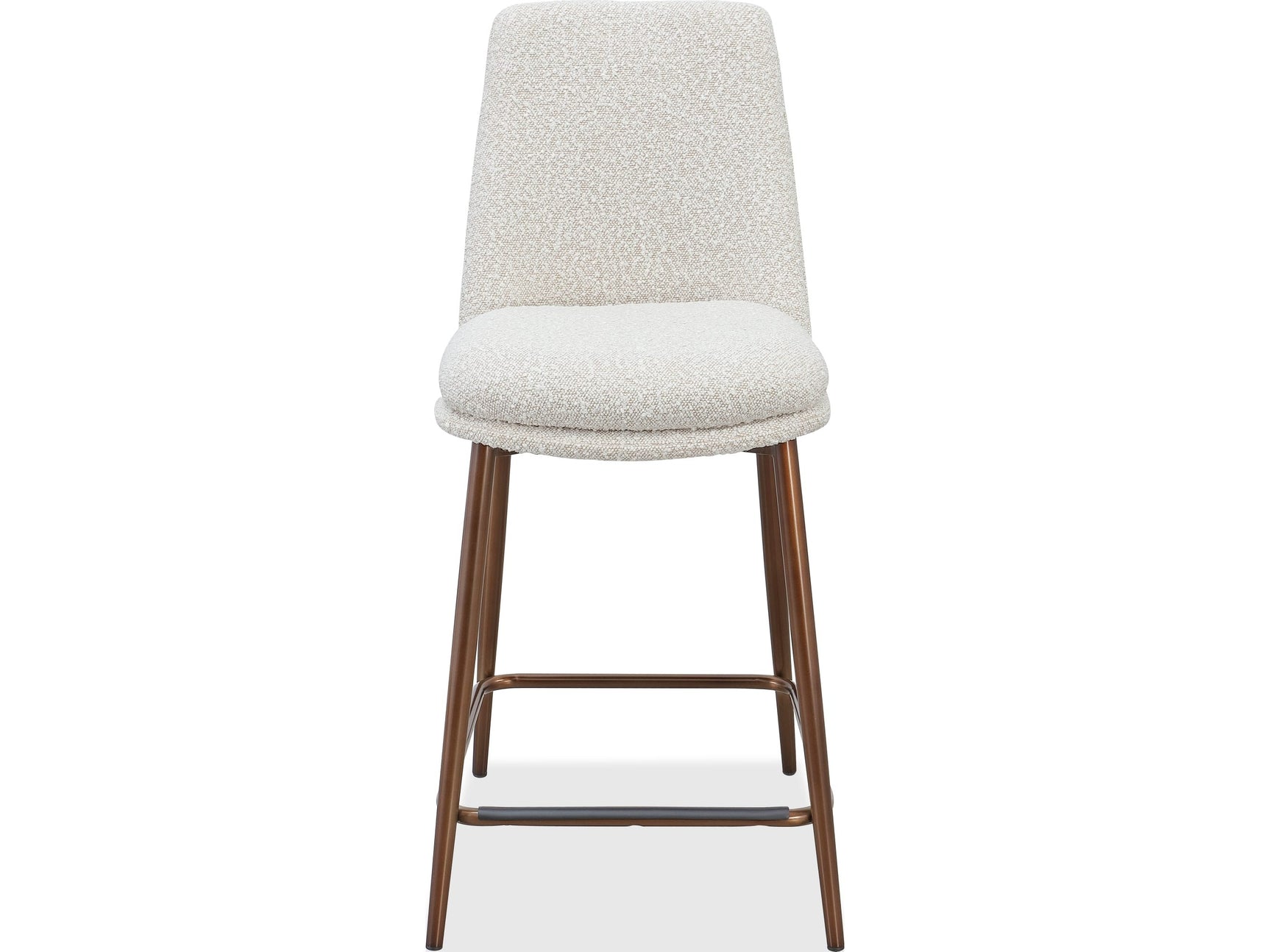 Wyatt Ricotta/Bronze Upholstered Counter Stool - Ornate Home