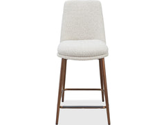 Wyatt Ricotta/Bronze Upholstered Counter Stool (Set of 2) - Ornate Home