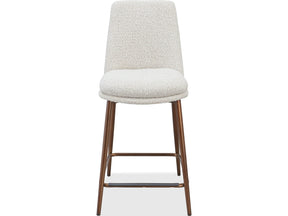 Wyatt Ricotta/Bronze Upholstered Counter Stool (Set of 2) - Ornate Home