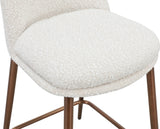 Wyatt Ricotta/Bronze Upholstered Counter Stool (Set of 2) - Ornate Home