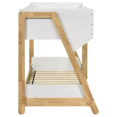 Wyatt White / Natural Twin Over Twin Bunk Bed - Ornate Home