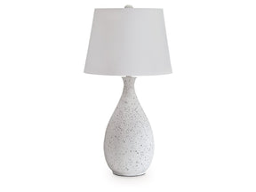 Wyattford White/Black Metal Table Lamp (1/CN) - Ornate Home