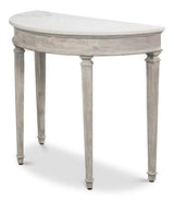 Wycliffe Drift Pine Demilune Console Table - Ornate Home