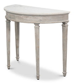 Wycliffe Drift Pine Demilune Console Table - Ornate Home