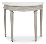 Wycliffe Drift Pine Demilune Console Table - Ornate Home