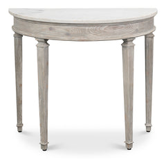 Wycliffe Drift Pine Demilune Console Table - Ornate Home