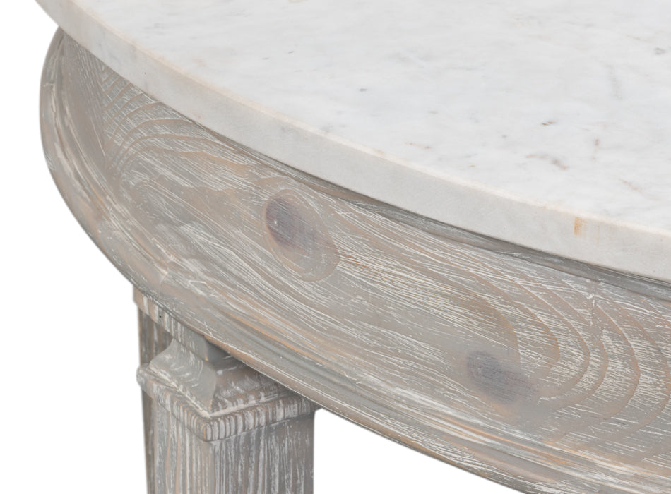 Wycliffe Drift Pine Demilune Console Table - Ornate Home