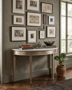 Wycliffe Drift Pine Demilune Console Table - Ornate Home