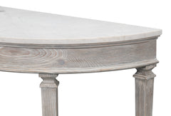 Wycliffe Drift Pine Demilune Console Table - Ornate Home