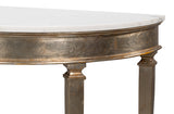 Wycliffe Gold Leaf Demilune Console Table - Ornate Home