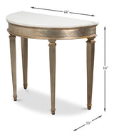 Wycliffe Gold Leaf Demilune Console Table - Ornate Home