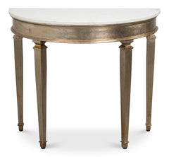 Wycliffe Gold Leaf Demilune Console Table - Ornate Home