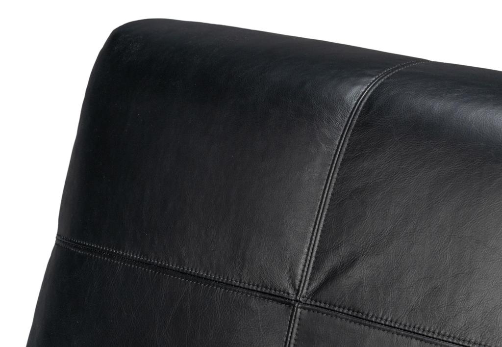Wylam Black Leather Chair - Ornate Home