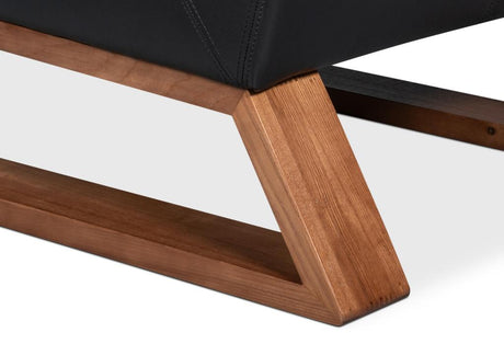 Wylam Black Leather Chair - Ornate Home