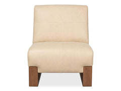 Wylam White Leather Chair - Ornate Home