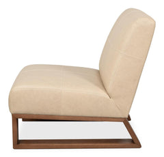 Wylam White Leather Chair - Ornate Home