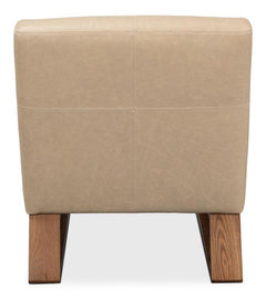 Wylam White Leather Chair - Ornate Home