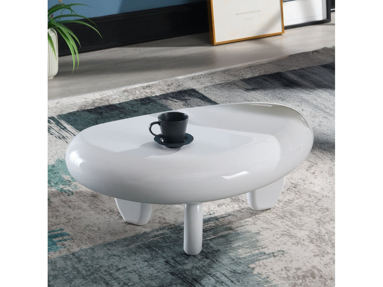 Wylie White High Gloss End Table - Ornate Home