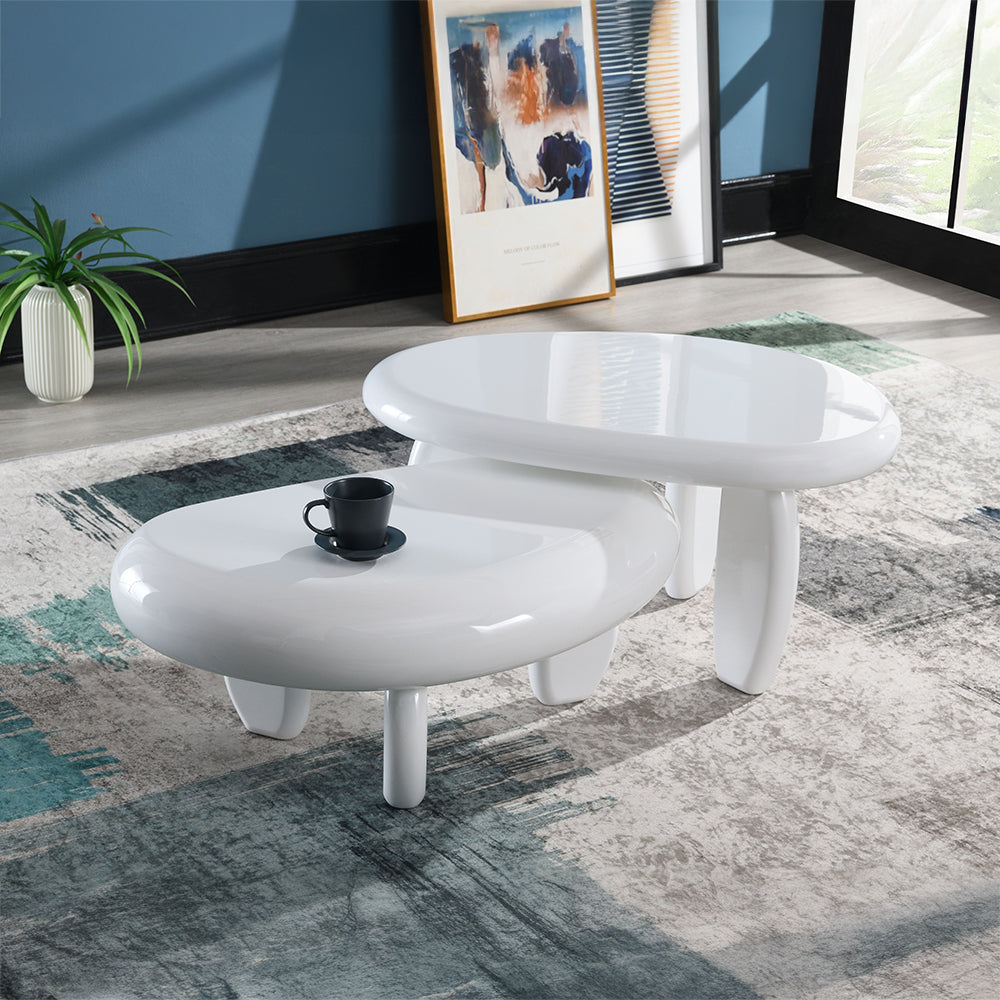 Wylie White High Gloss End Table - Ornate Home