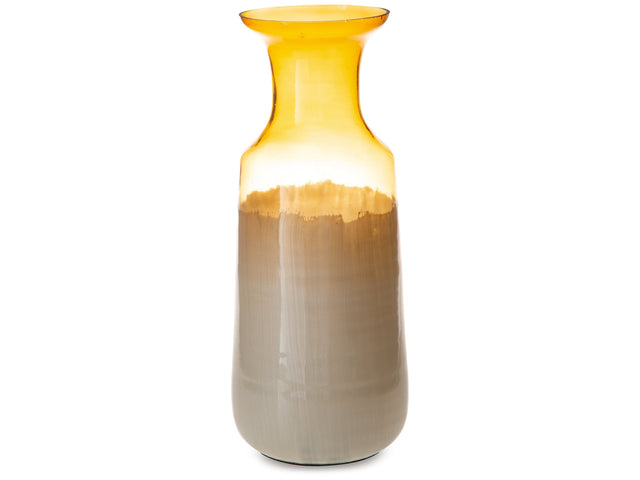 Wynburg White/Amber Vase (Online Special Price) - Ornate Home