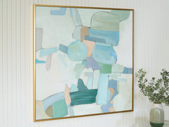 Wynburn White/Blue/Green Wall Art - Ornate Home