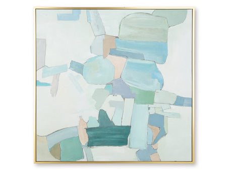 Wynburn White/Blue/Green Wall Art - Ornate Home