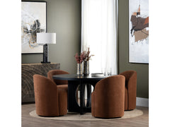Wyndham Black Round Dining Table - Ornate Home