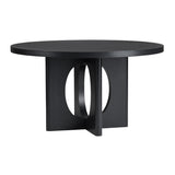 Wyndham Black Round Dining Table - Ornate Home