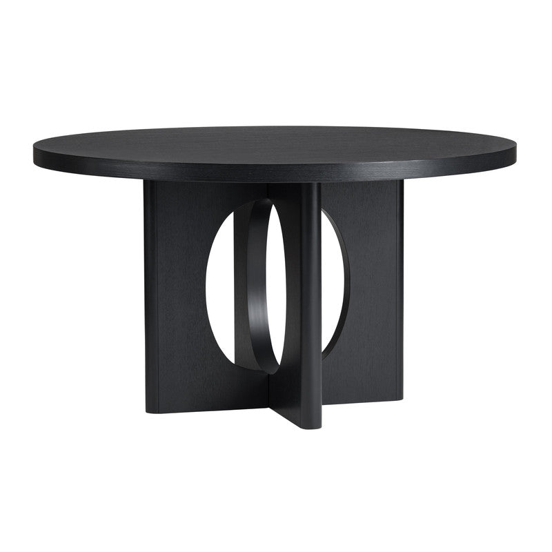 Wyndham Black Round Dining Table - Ornate Home
