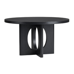 Wyndham Black Round Dining Table - Ornate Home