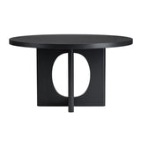 Wyndham Black Round Dining Table - Ornate Home