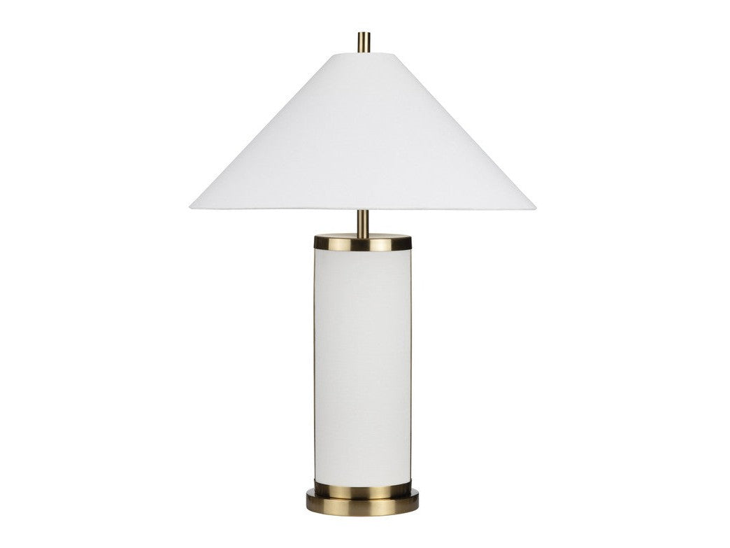 Wyndham White/Gold Table Lamp (Set of 2) - Ornate Home
