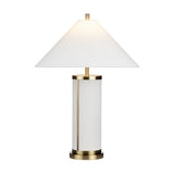 Wyndham White/Gold Table Lamp (Set of 2) - Ornate Home
