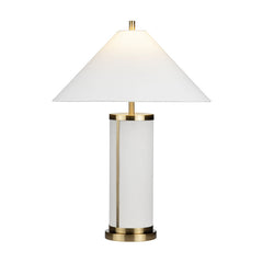 Wyndham White/Gold Table Lamp (Set of 2) - Ornate Home