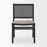 Wynn Beige/Black Cane Back Dining Side Chair (Set of 2)