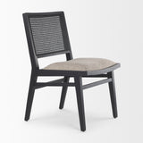 Wynn Beige/Black Cane Back Dining Side Chair (Set of 2)