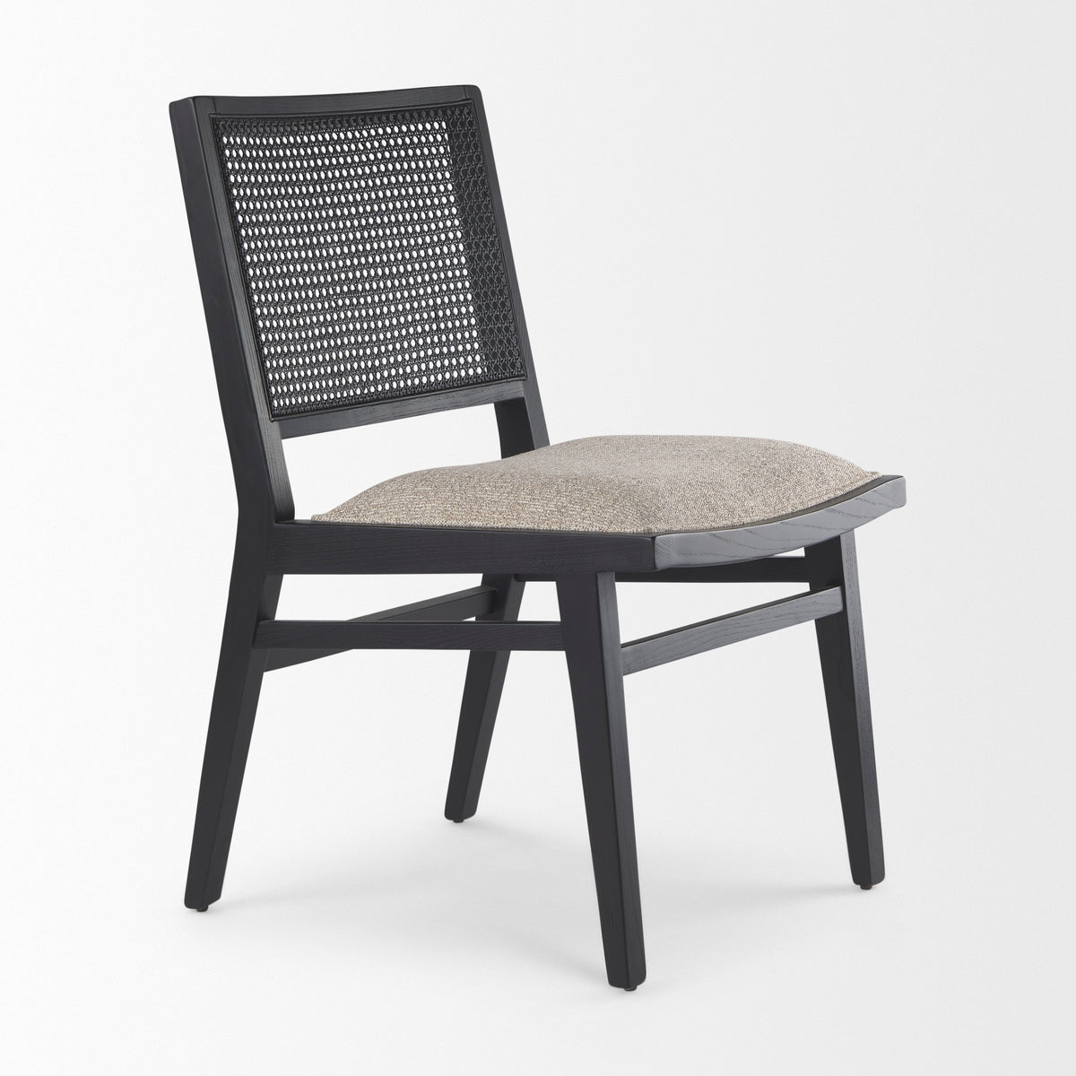 Wynn Beige/Black Cane Back Dining Side Chair (Set of 2)