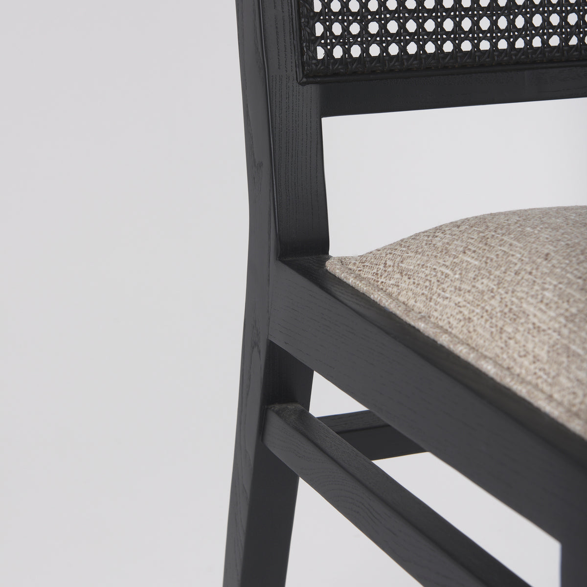 Wynn Beige/Black Cane Back Dining Side Chair (Set of 2)