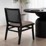 Wynn Beige/Black Cane Back Dining Side Chair (Set of 2)