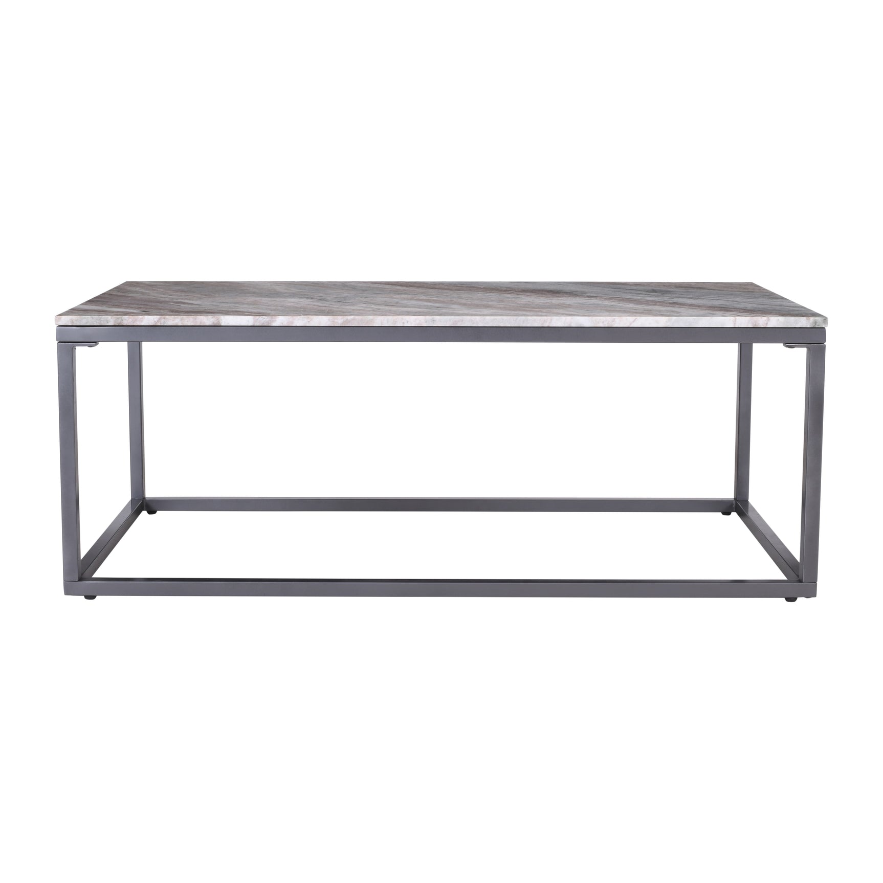 Wynn Grey/Gunmetal Marble Cocktail Table - Ornate Home