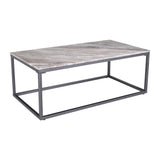 Wynn Grey/Gunmetal Marble Cocktail Table - Ornate Home