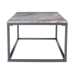 Wynn Grey/Gunmetal Marble Cocktail Table - Ornate Home