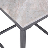 Wynn Grey/Gunmetal Marble End Table - Ornate Home