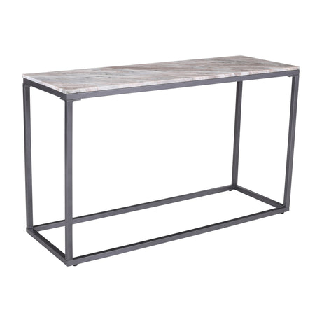 Wynn Grey/Gunmetal Marble Sofa Table - Ornate Home