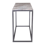 Wynn Grey/Gunmetal Marble Sofa Table - Ornate Home